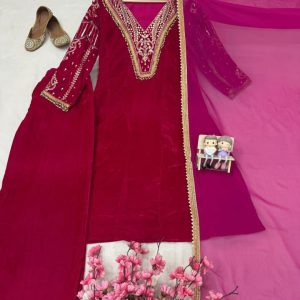 Designer Premium Velvet 3-Piece Suit Set