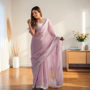 Most Beautiful Sequin Saree full view new colours