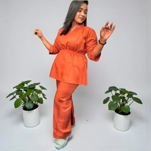 2pic Co-ord set with collar neck design